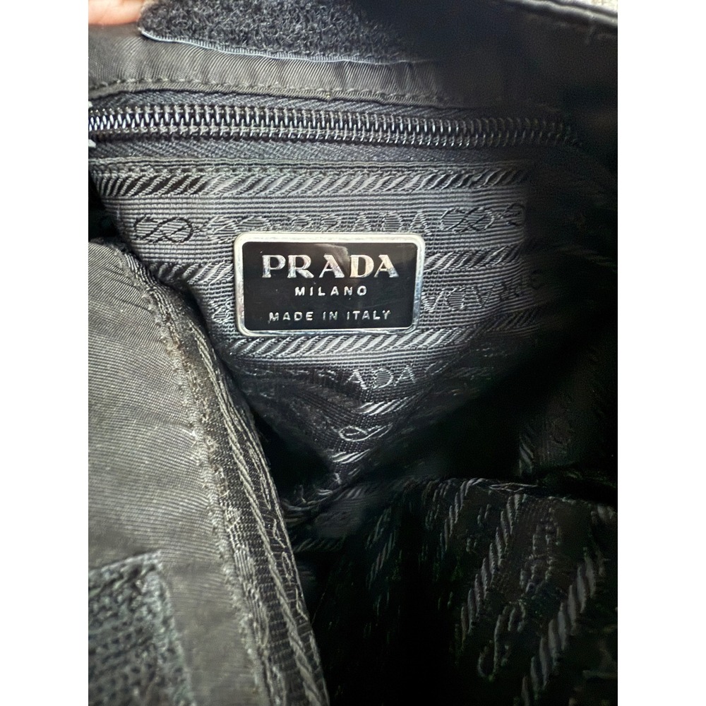 Prada Vintage Black Tessuto‎ Nylon Triangle Logo Crossbody Messenger sling Bag - Picture 4 of 15